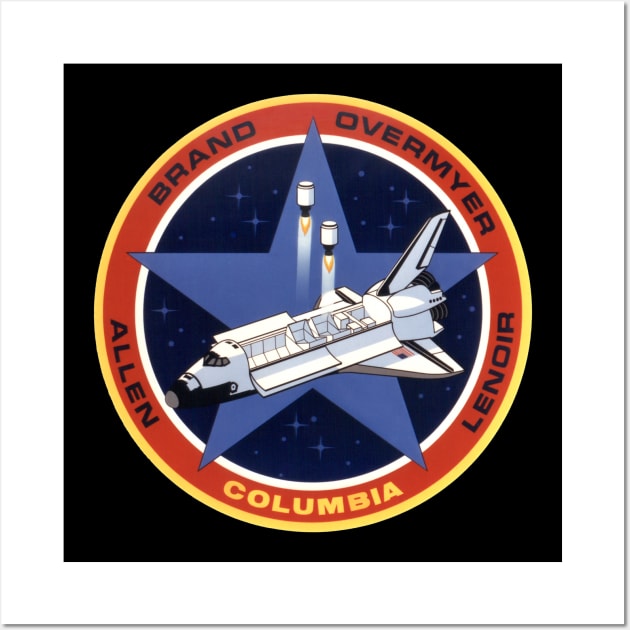 NASA Astronaut Crew Patch for Space Shuttle Mission STS-5 Wall Art by jutulen